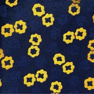 Versace Navy & Metallic Gold Silk Tie